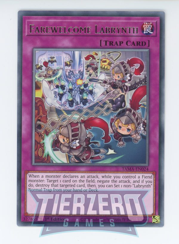 TAMA-EN024 - Farewelcome Labrynth - Rare - Normal Trap - Tactical Masters