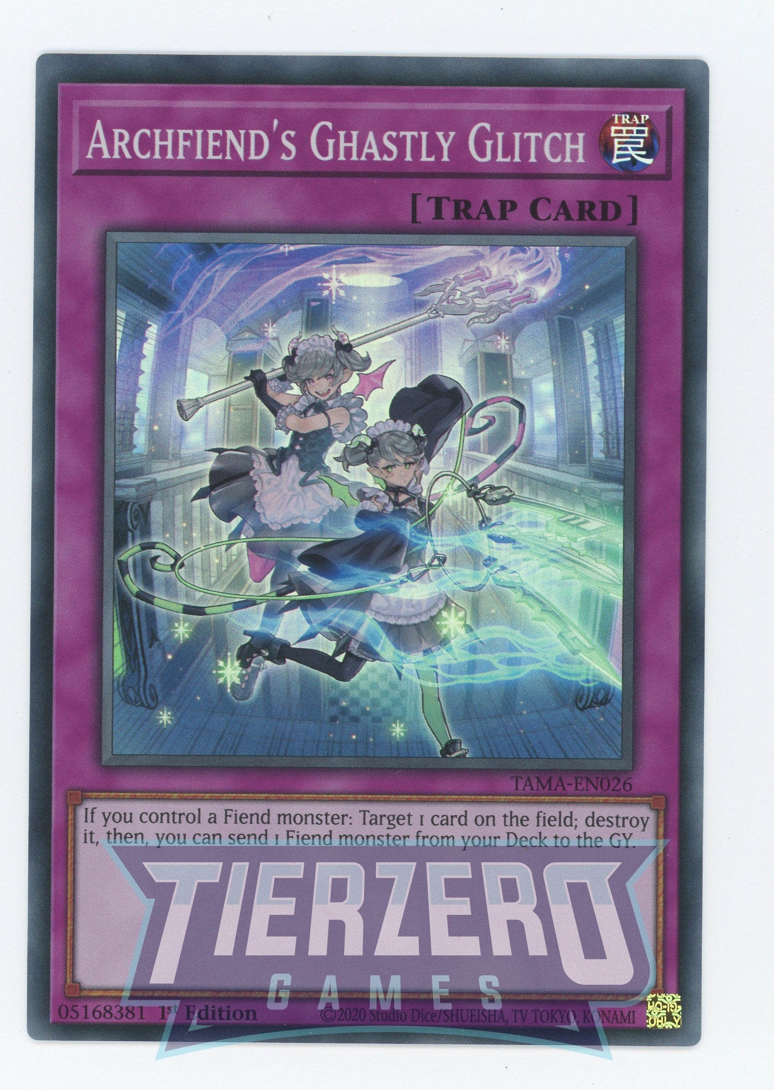 TAMA-EN026 - Archfiend's Ghastly Glitch - Super Rare - Normal Trap - Tactical Masters