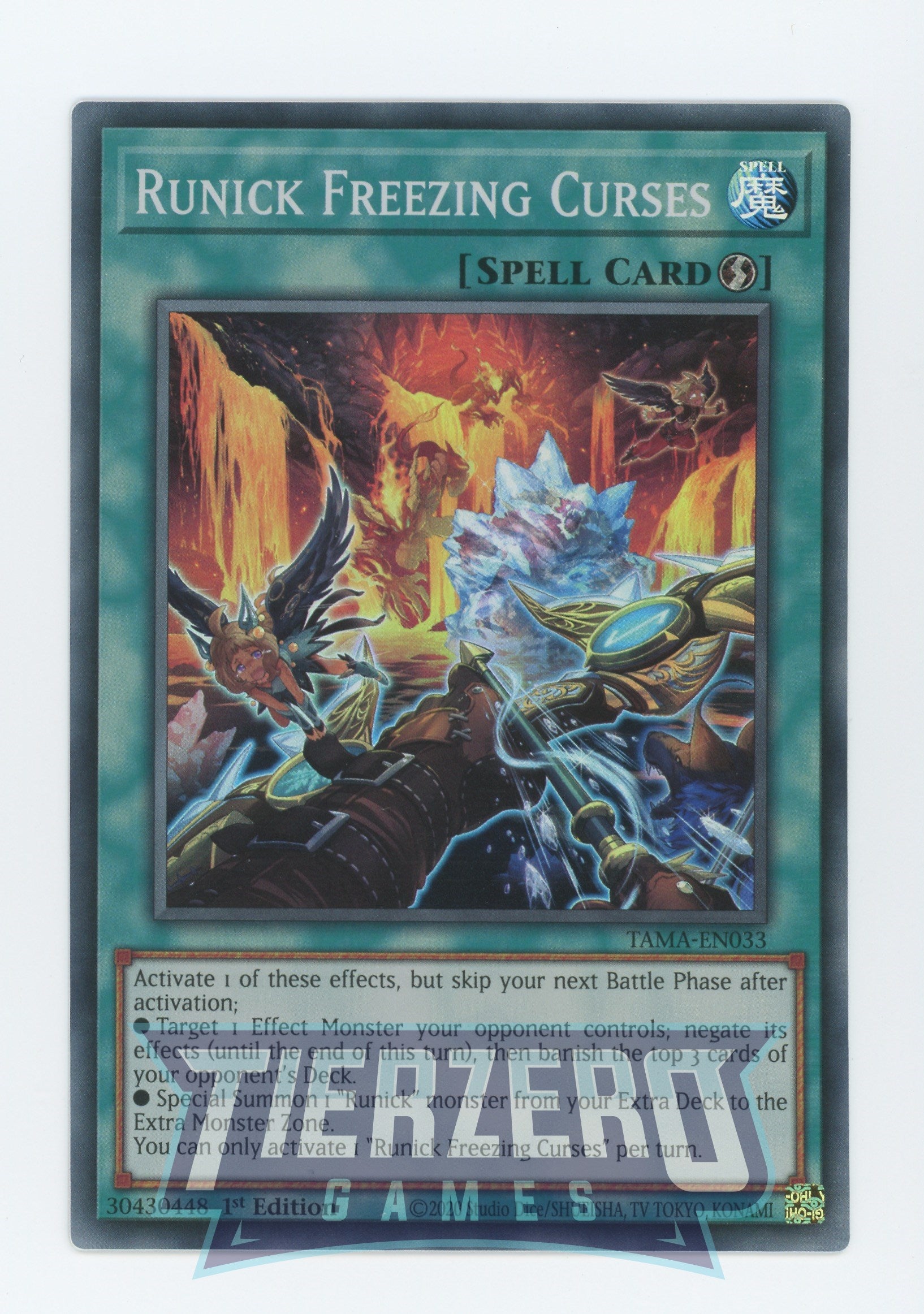 TAMA-EN033 - Runick Freezing Curses - Super Rare - Quick-Play Spell - Tactical Masters