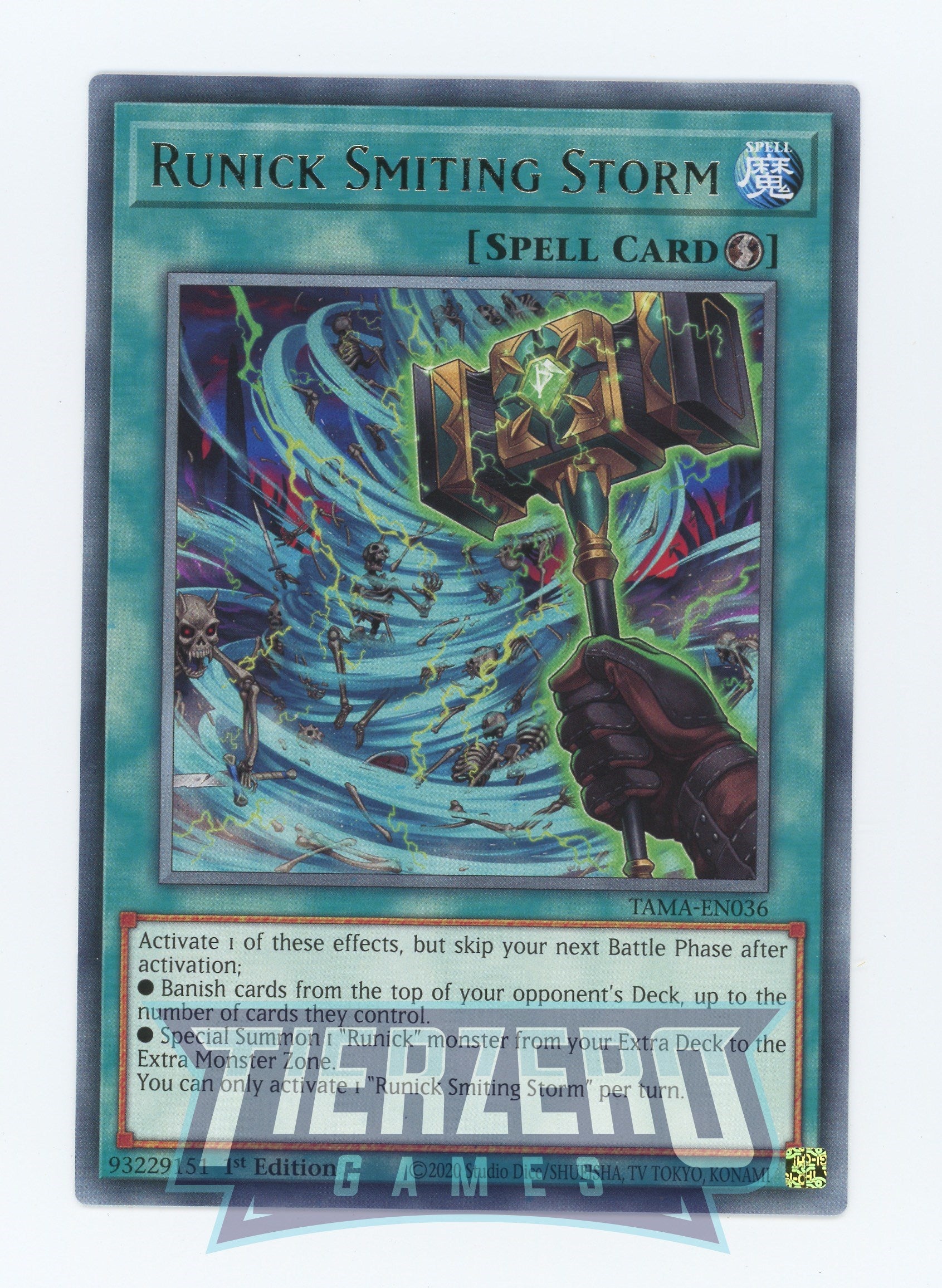 TAMA-EN036 - Runick Smiting Storm - Rare - Quick-Play Spell - Tactical Masters