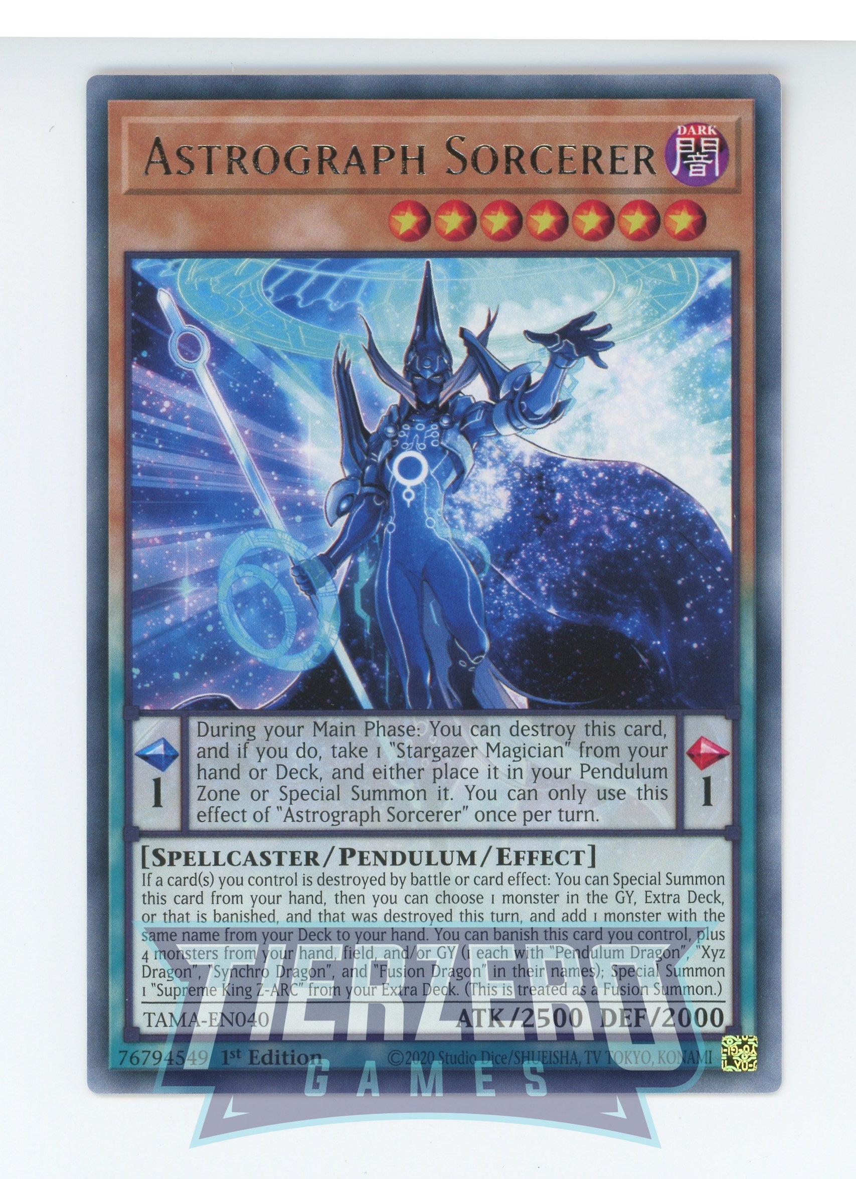 TAMA-EN040 - Astrograph Sorcerer - Rare - Effect Pendulum Monster - Tactical Masters