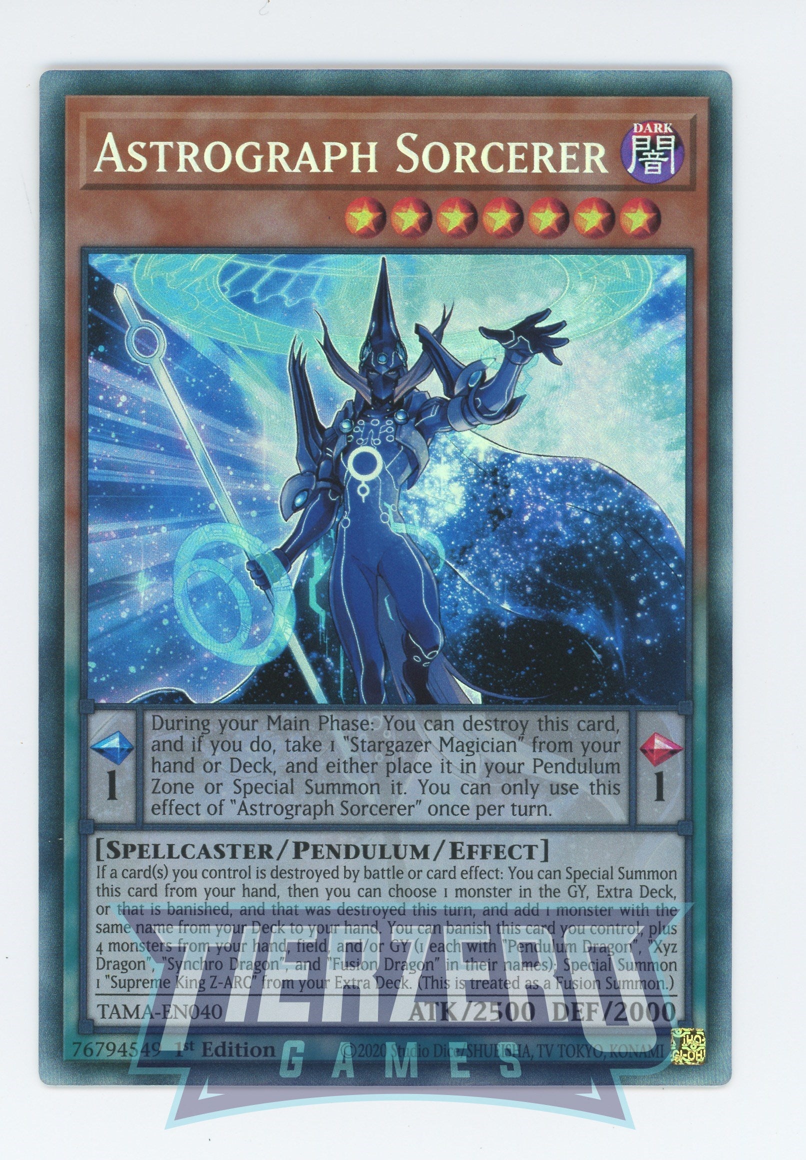 TAMA-EN040 - Astrograph Sorcerer - Collector's Rare - Effect Pendulum Monster - Tactical Masters