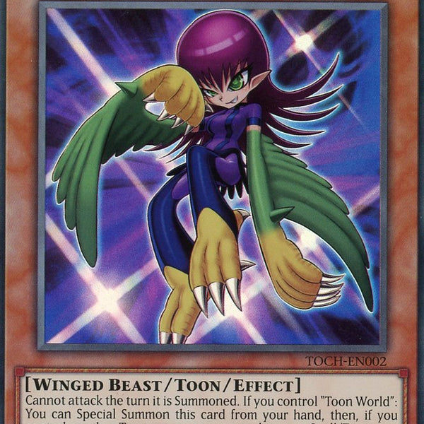 TOCH-EN002 - Toon Harpie Lady - Super Rare - Toon monster - Toon Chaos TOCH-EN002 - Toon Harpie Lady - Super Rare - Toon monster - Toon Chaos