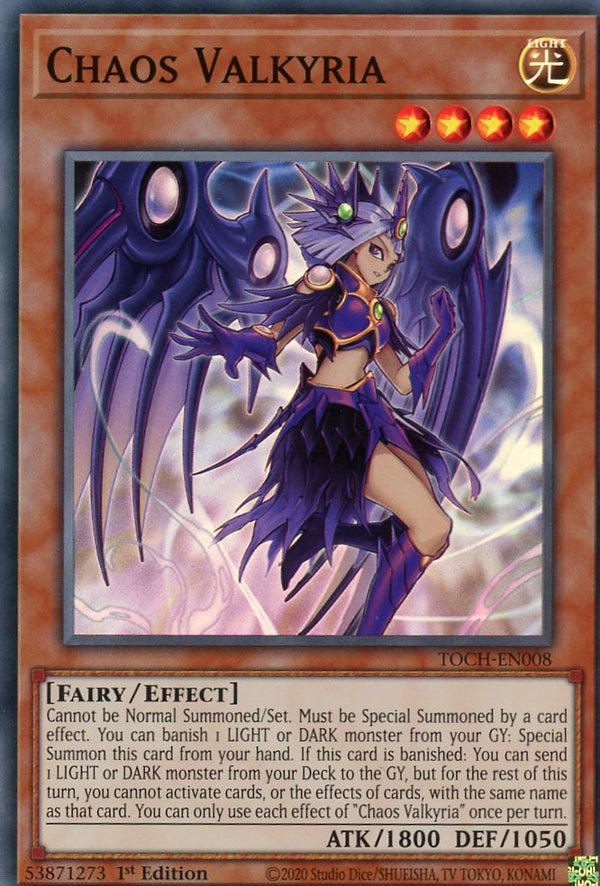 TOCH-EN008 - Chaos Valkyria - Super Rare - Effect Monster - Toon Chaos 1st edition