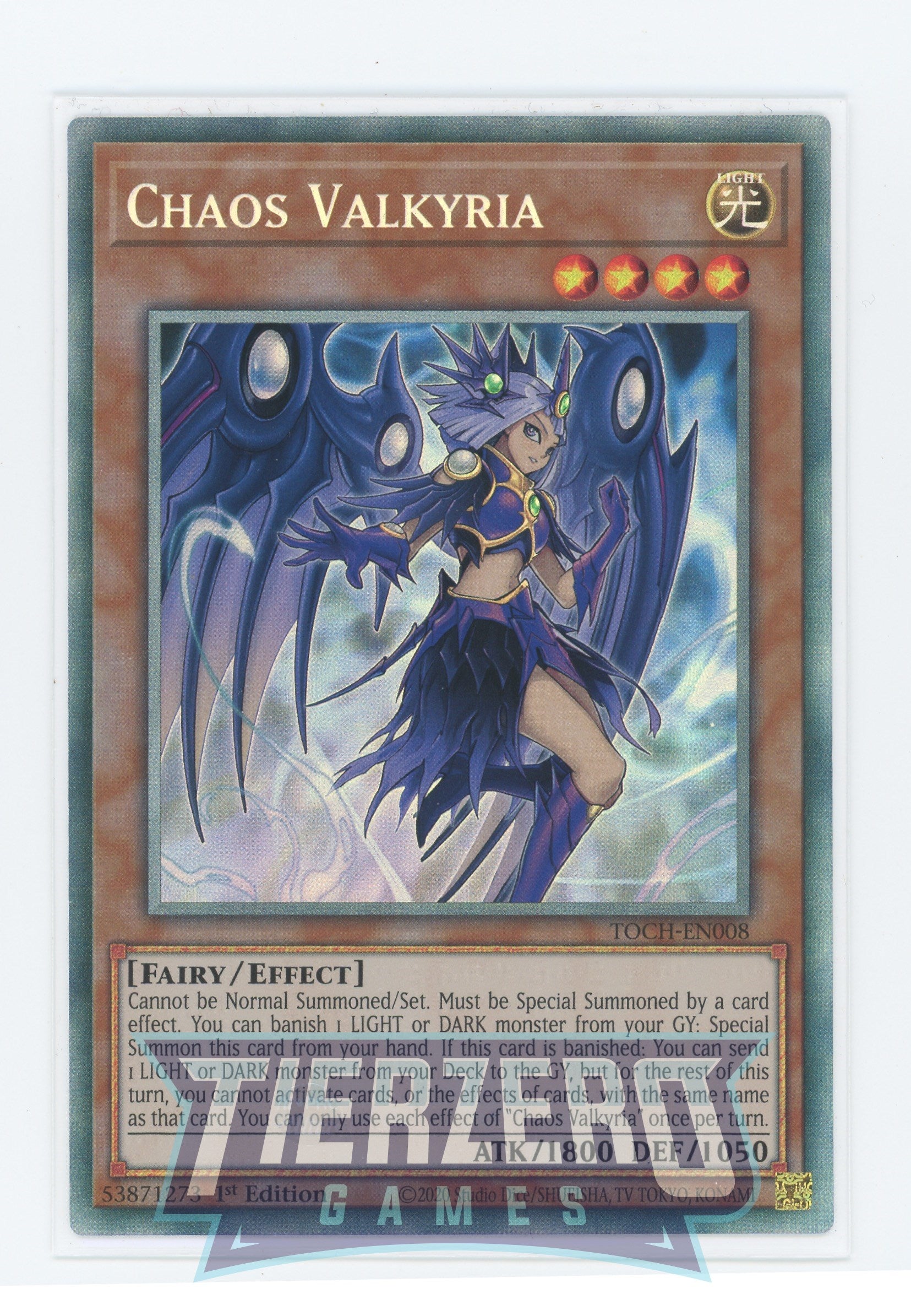 TOCH-EN008 - Chaos Valkyria - Collectors Rare - Effect Monster - Toon Chaos 1st edition