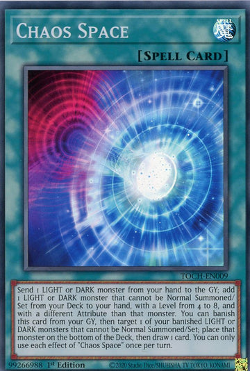 TOCH-EN009 - Chaos Space - Super Rare - Toon Chaos - 1st Edition