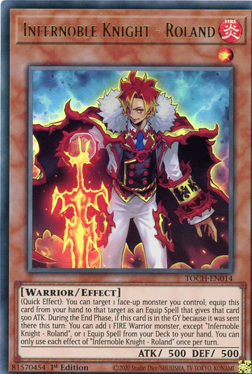 TOCH-EN014 - Infernoble Knight - Roland - Ultra Rare - Toon Chaos - 1st Edition