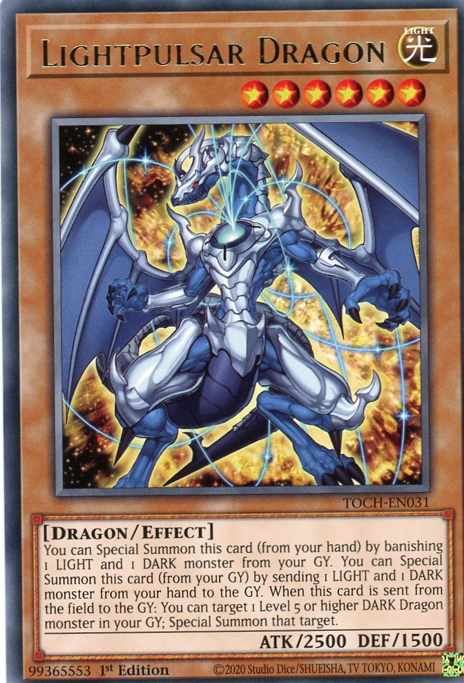 TOCH-EN031 - Lightpulsar Dragon - Rare - Effect Monster - Toon Chaos 1st edition