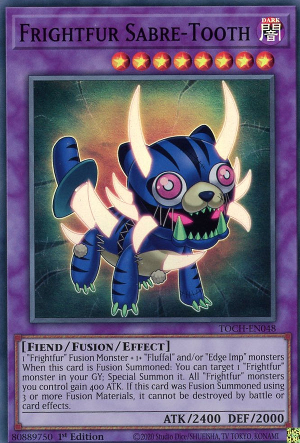 TOCH-EN048 - Frightfur Sabre-Tooth - Super Rare - Effect Fusion Monster - Toon Chaos 1st edition