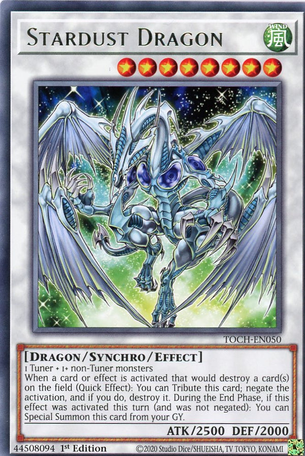 TOCH-EN050 - Stardust Dragon - Rare - Effect Synchro Monster - Toon Chaos 1st edition