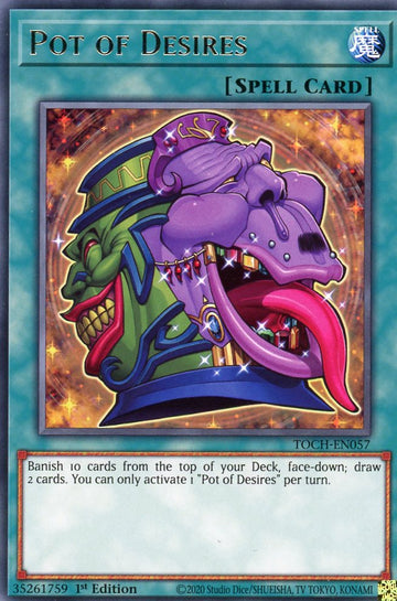 TOCH-EN057 - Pot of Desires - Rare - Toon Chaos - 1st Edition