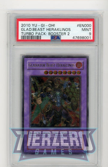 TU02-EN000 - Gladiator Beast Heraklinos - Ultimate Rare - Turbo Pack: Booster Two - PSA 9