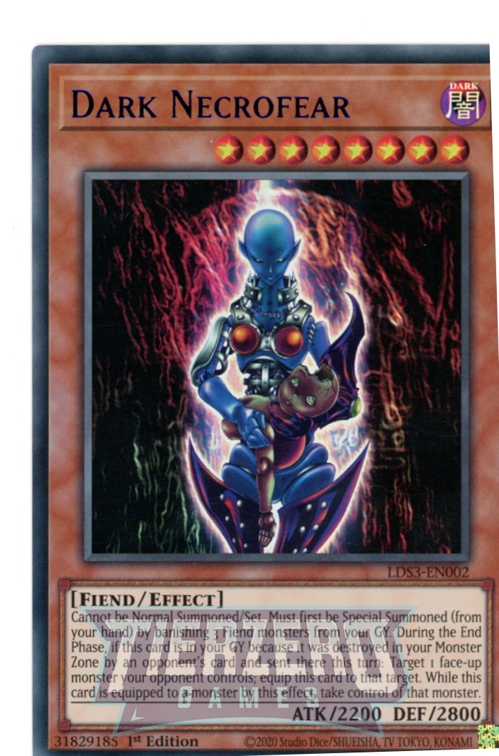 LDS3-EN002 - Dark Necrofear - Blue Ultra Rare - Effect Monster - Legendary Duelists Season 3