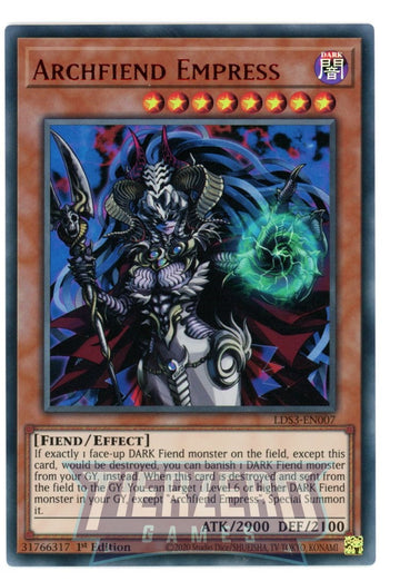 LDS3-EN007 - Archfiend Empress (Red) - Ultra Rare - Legendary Duelists: Season 3
