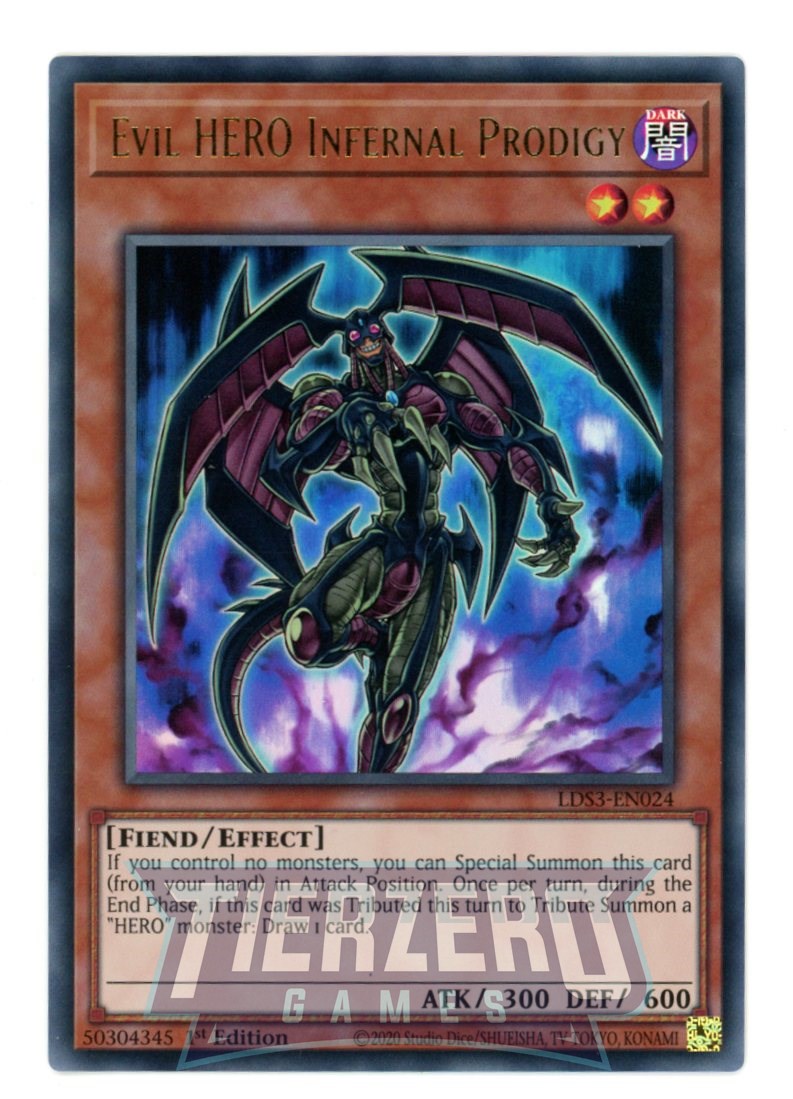 LDS3-EN024 - Evil HERO Infernal Prodigy - Ultra Rare - Effect Monster - Legendary Duelists Season 3