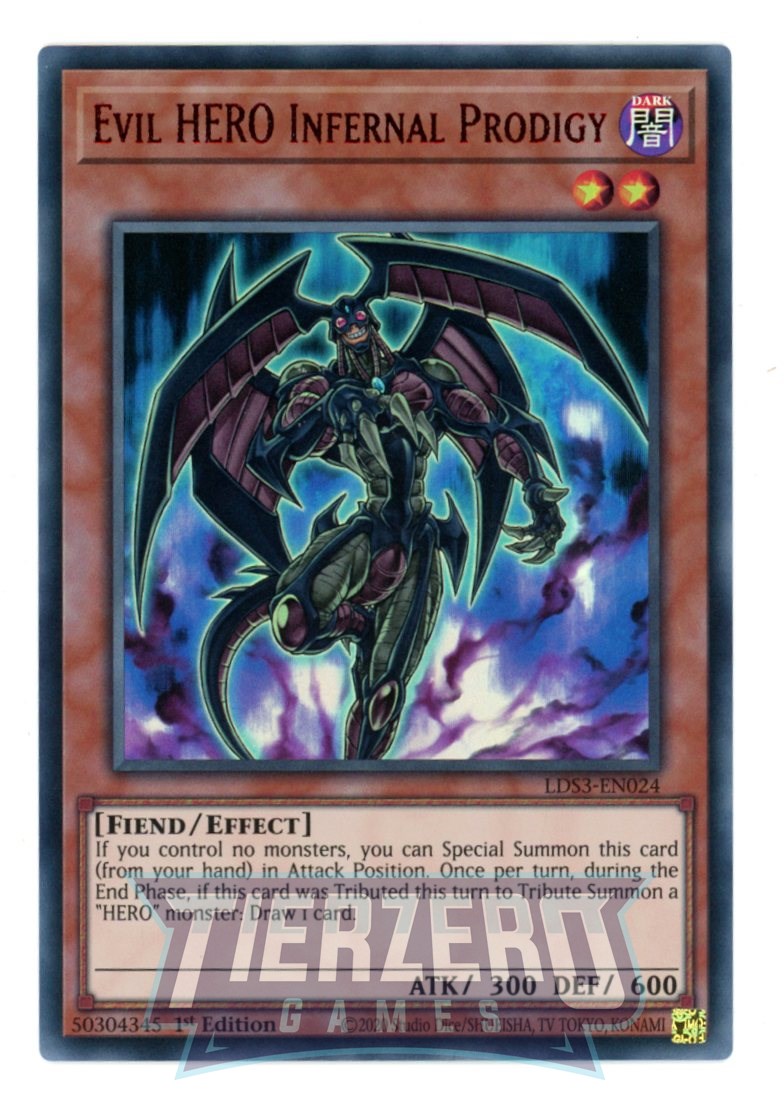 LDS3-EN024 - Evil HERO Infernal Prodigy - Red Ultra Rare - Effect Monster - Legendary Duelists Season 3