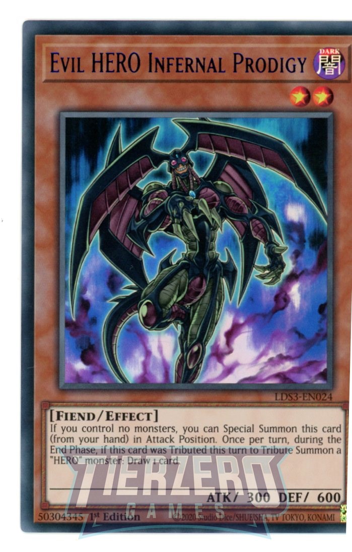 LDS3-EN024 - Evil HERO Infernal Prodigy - Blue Ultra Rare - Effect Monster - Legendary Duelists Season 3