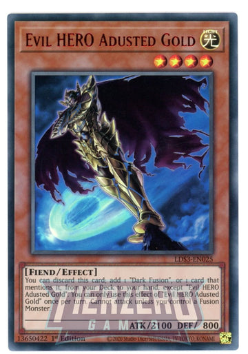 LDS3-EN025 - Evil HERO Adusted Gold (Red) - Ultra Rare - Legendary Duelists: Season 3