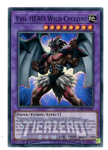 LDS3-EN030 - Evil HERO Wild Cyclone (Blue) - Ultra Rare - Legendary Duelists: Season 3