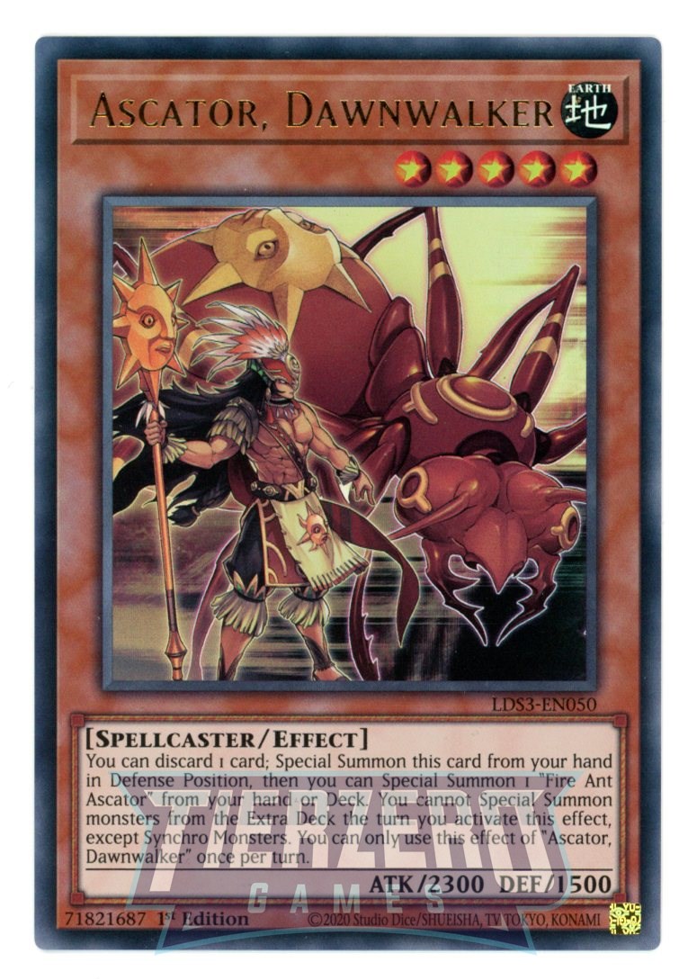 LDS3-EN050 - Ascator, Dawnwalker - Ultra Rare - Effect Monster - Legendary Duelists Season 3