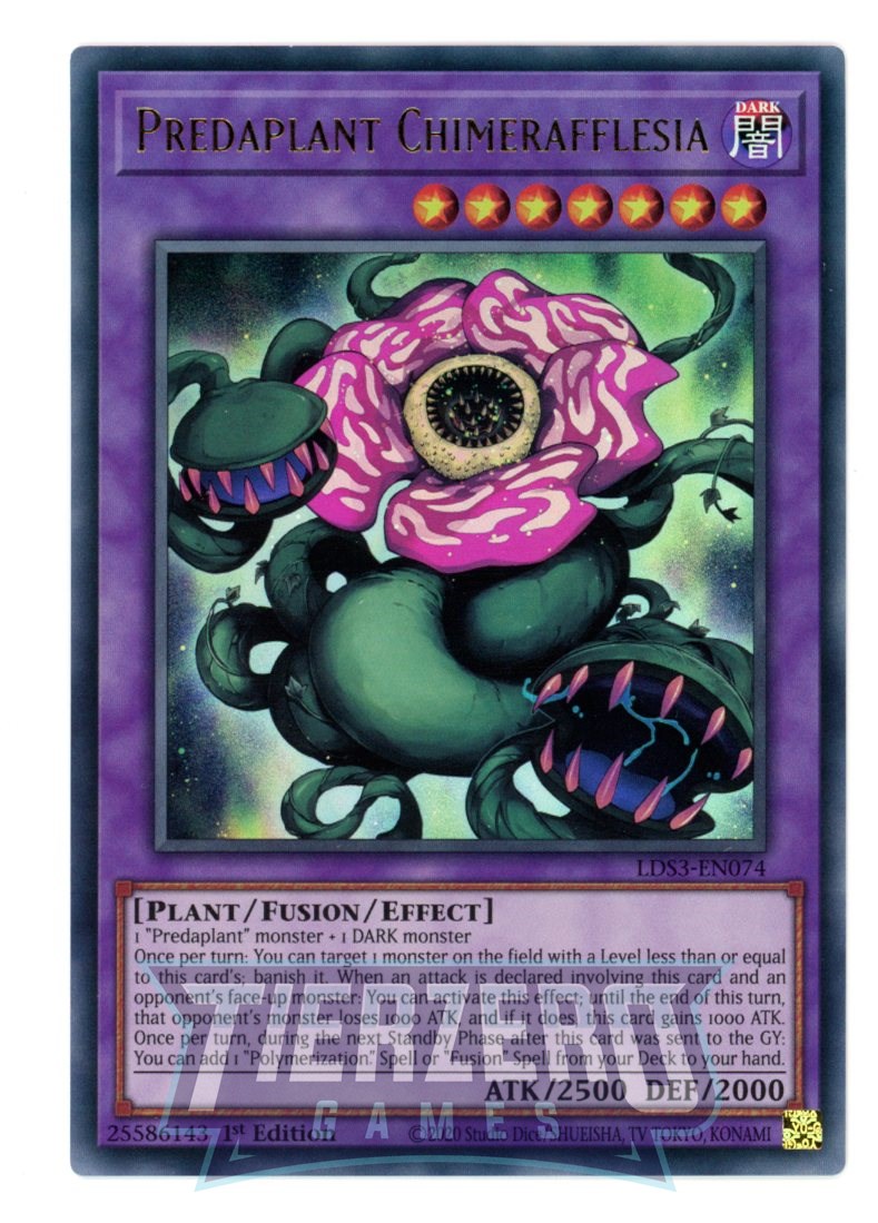 LDS3-EN074 - Predaplant Chimerafflesia - Ultra Rare - Effect Fusion Monster - Legendary Duelists Season 3