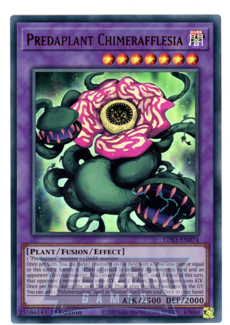 LDS3-EN074 - Predaplant Chimerafflesia - Red Ultra Rare - Effect Fusion Monster - Legendary Duelists Season 3