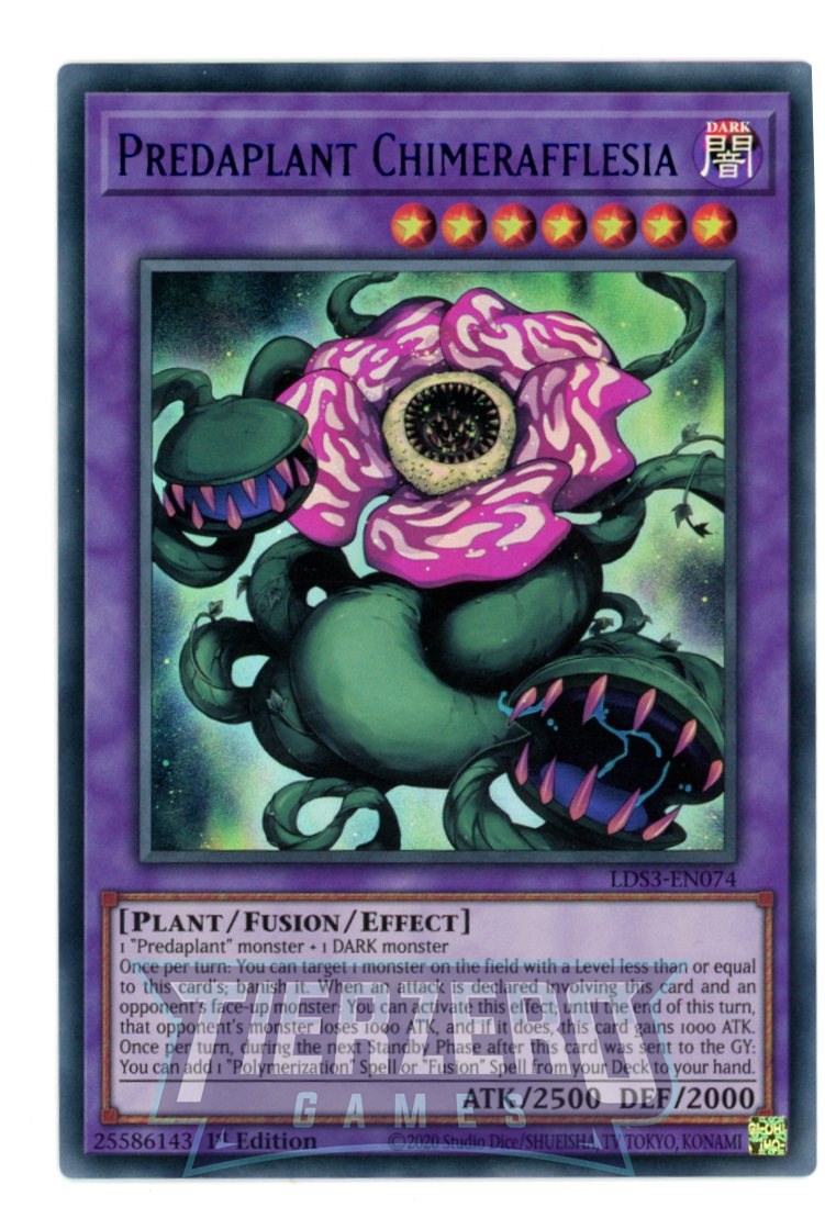 LDS3-EN074 - Predaplant Chimerafflesia - Blue Ultra Rare - Effect Fusion Monster - Legendary Duelists Season 3