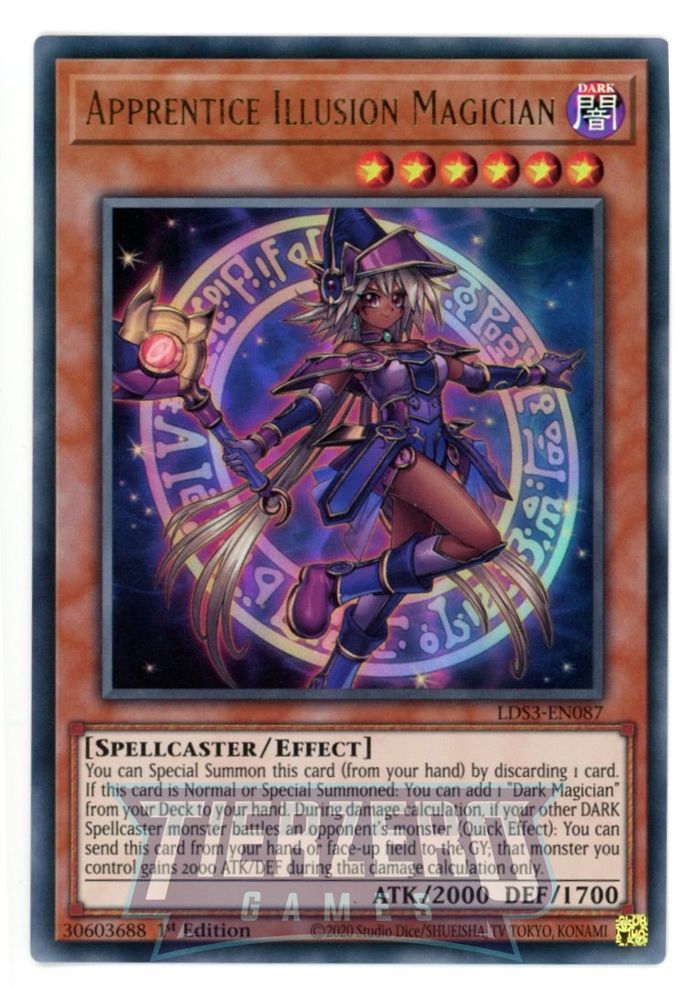 LDS3-EN087 - Apprentice Illusion Magician - Ultra Rare - Effect Monster - Legendary Duelists Season 3