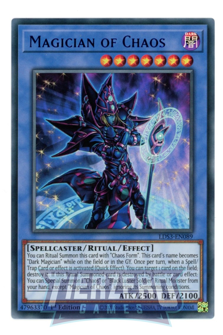 LDS3-EN089 - Magician of Chaos - Blue Ultra Rare - Effect Ritual Monster - Legendary Duelists Season 3