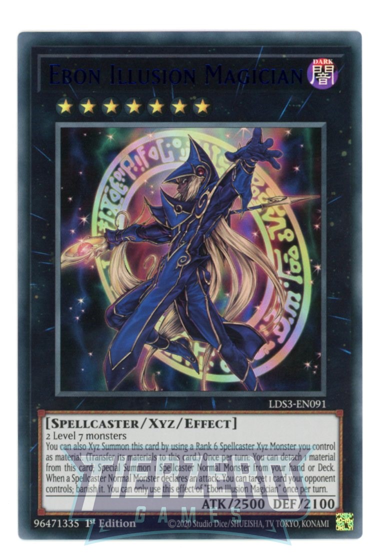 LDS3-EN091 - Ebon Illusion Magician - Blue Ultra Rare - Effect Xyz Monster - Legendary Duelists Season 3