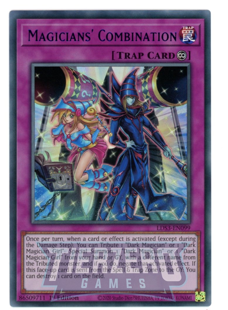 LDS3-EN099 - Magicians' Combination - Blue Ultra Rare - Continuous Trap - Legendary Duelists Season 3