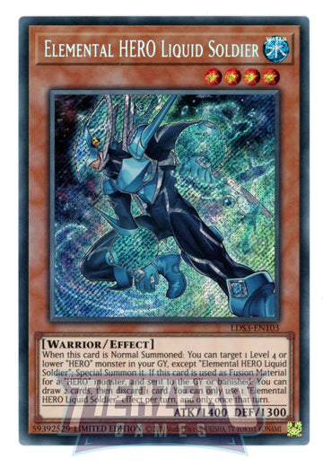 LDS3-EN103 - Elemental HERO Liquid Soldier - Secret Rare - Legendary Duelists: Season 3