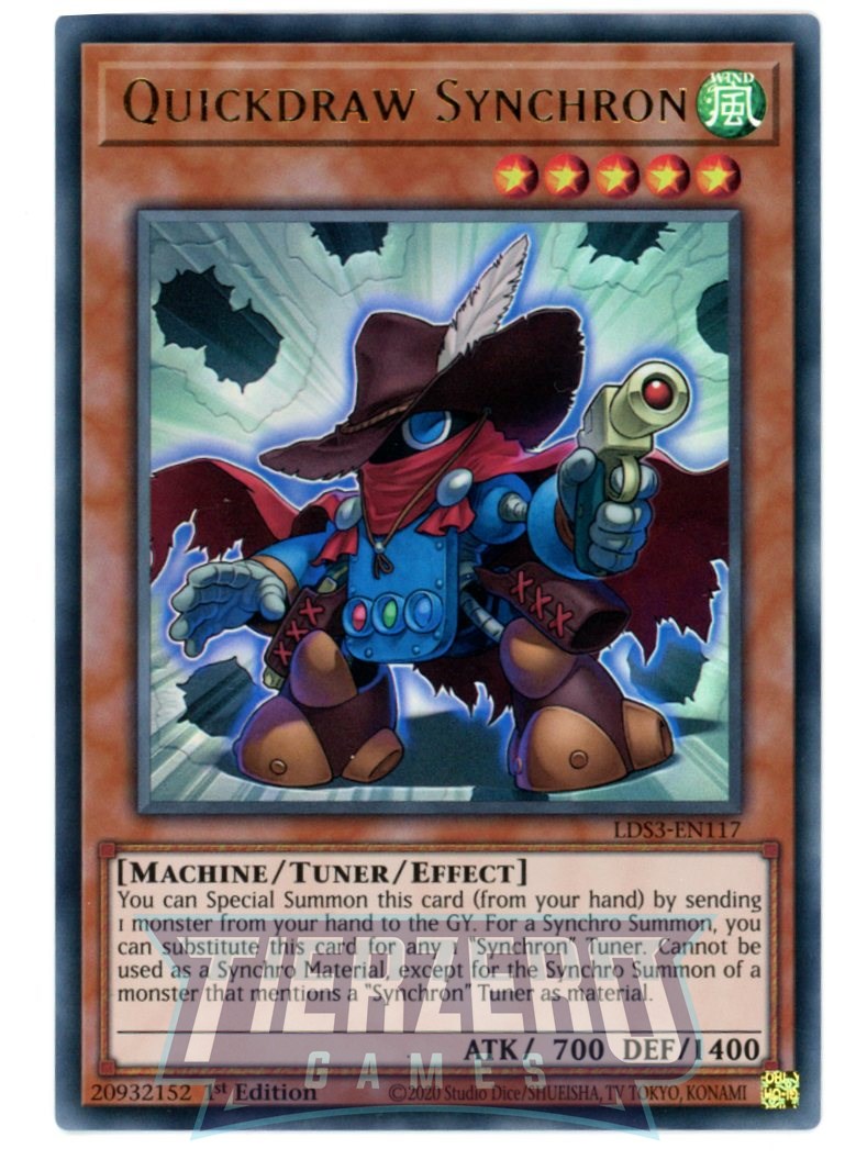 LDS3-EN117 - Quickdraw Synchron - Ultra Rare - Effect Tuner monster - Legendary Duelists Season 3