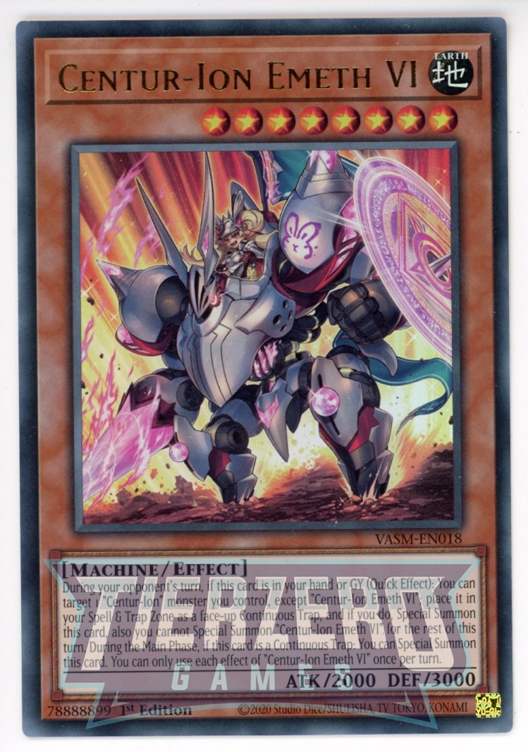 VASM-EN018 - Centur-Ion Emeth VI - Ultra Rare - Effect Monster - Valiant Smashers