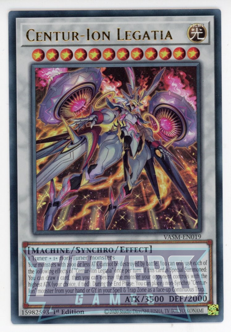 VASM-EN019 - Centur-Ion Legatia - Ultra Rare - Effect Synchro Monster - Valiant Smashers