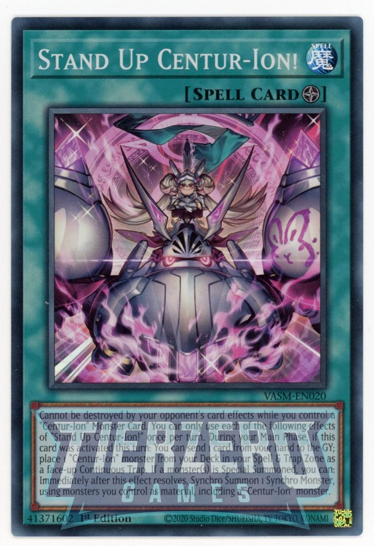 VASM-EN020 - Stand Up Centur-Ion! - Super Rare - Field Spell - Valiant Smashers