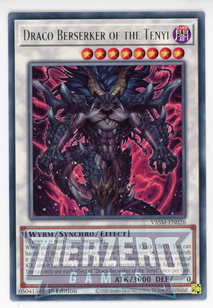 VASM-EN026 - Draco Berserker of the Tenyi - Rare - Effect Synchro Monster - Valiant Smashers