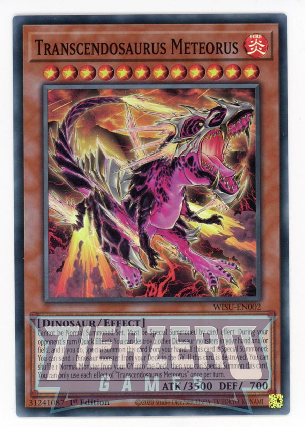 WISU-EN002 - Transcendosaurus Meteorus - Super Rare - Effect Monster - Wild Survivors