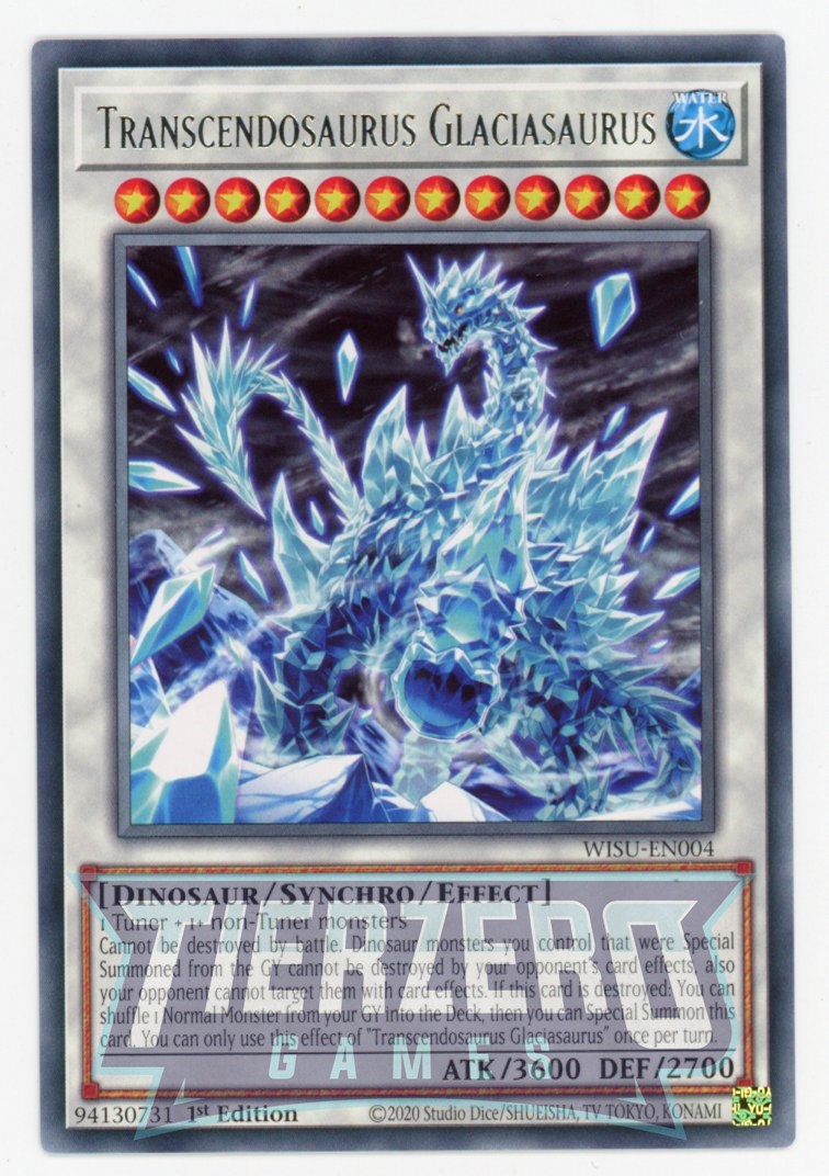 WISU-EN004 - Transcendosaurus Glaciasaurus - Rare - Effect Synchro Monster - Wild Survivors