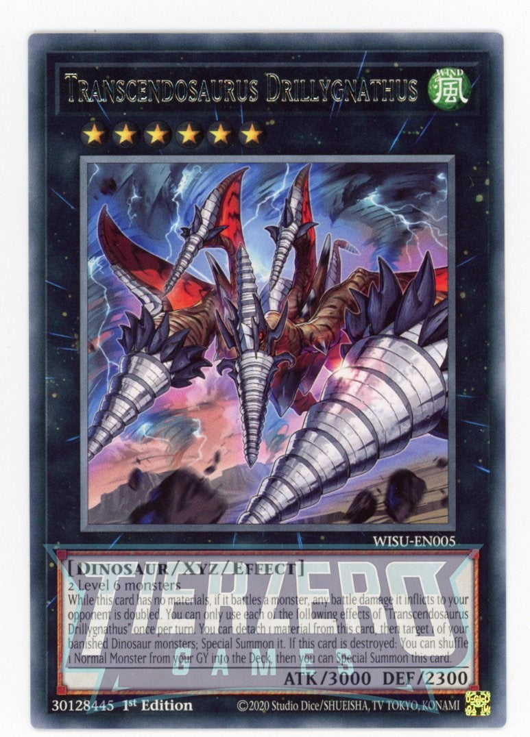 WISU-EN005 - Transcendosaurus Drillygnathus - Rare - Effect Xyz Monster - Wild Survivors