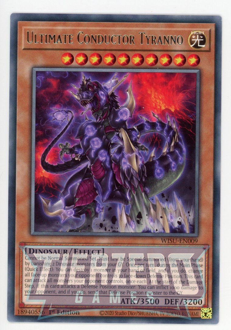 WISU-EN009 - Ultimate Conductor Tyranno - Rare - Effect Monster - Wild Survivors