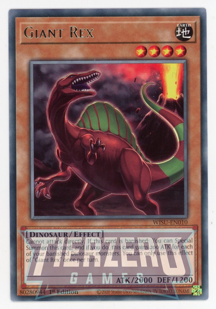 WISU-EN010 - Giant Rex - Rare - Effect Monster - Wild Survivors