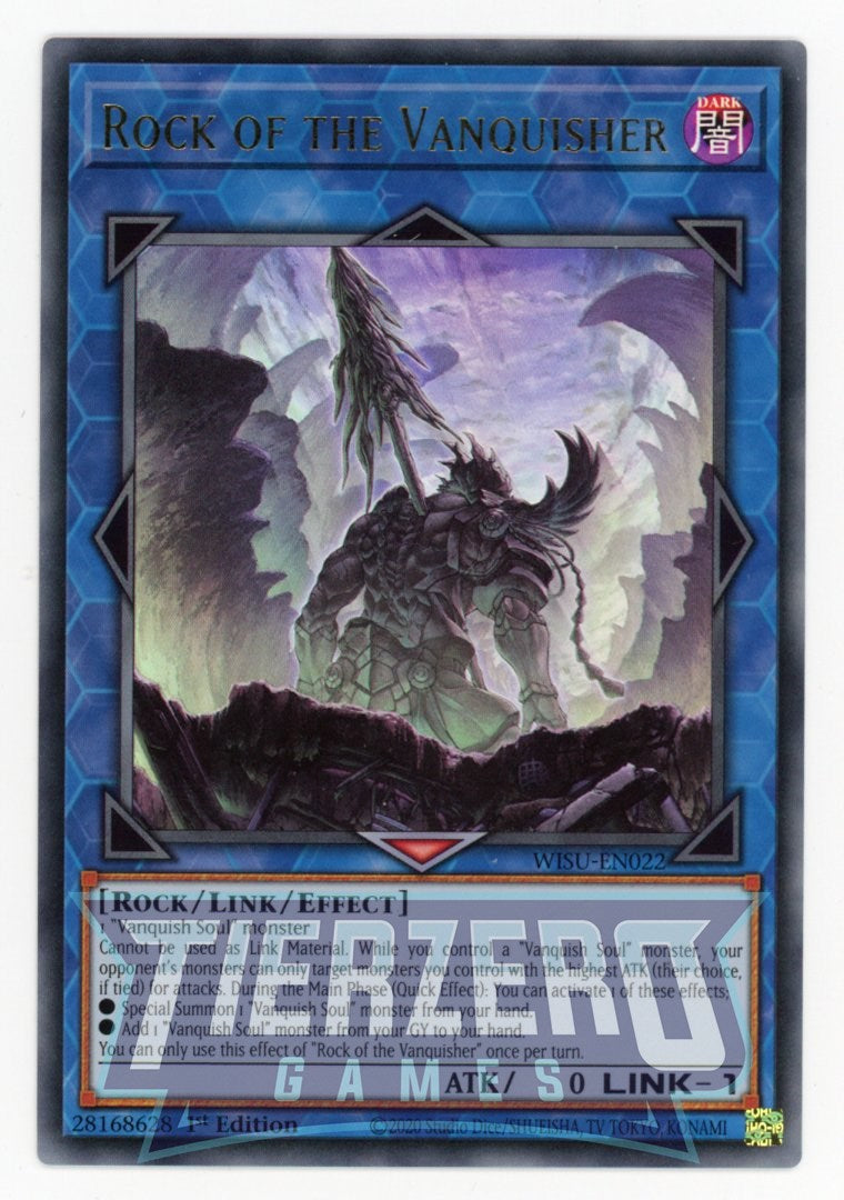 WISU-EN022 - Rock of the Vanquisher - Ultra Rare - Effect Link Monster - Wild Survivors