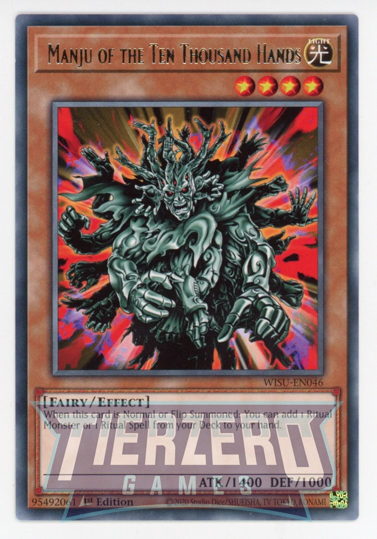 WISU-EN046 - Manju of the Ten Thousand Hands - Rare - Effect Monster - Wild Survivors