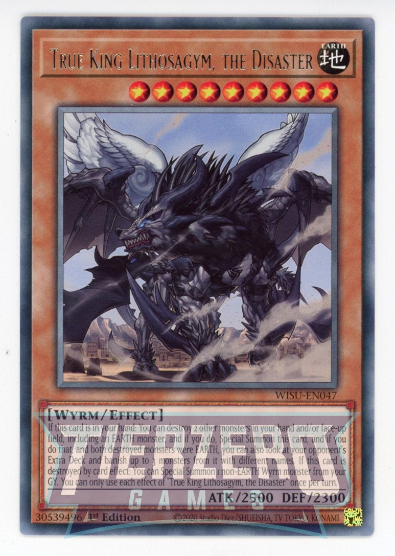 WISU-EN047 - True King Lithosagym, the Disaster - Rare - Effect Monster - Wild Survivors