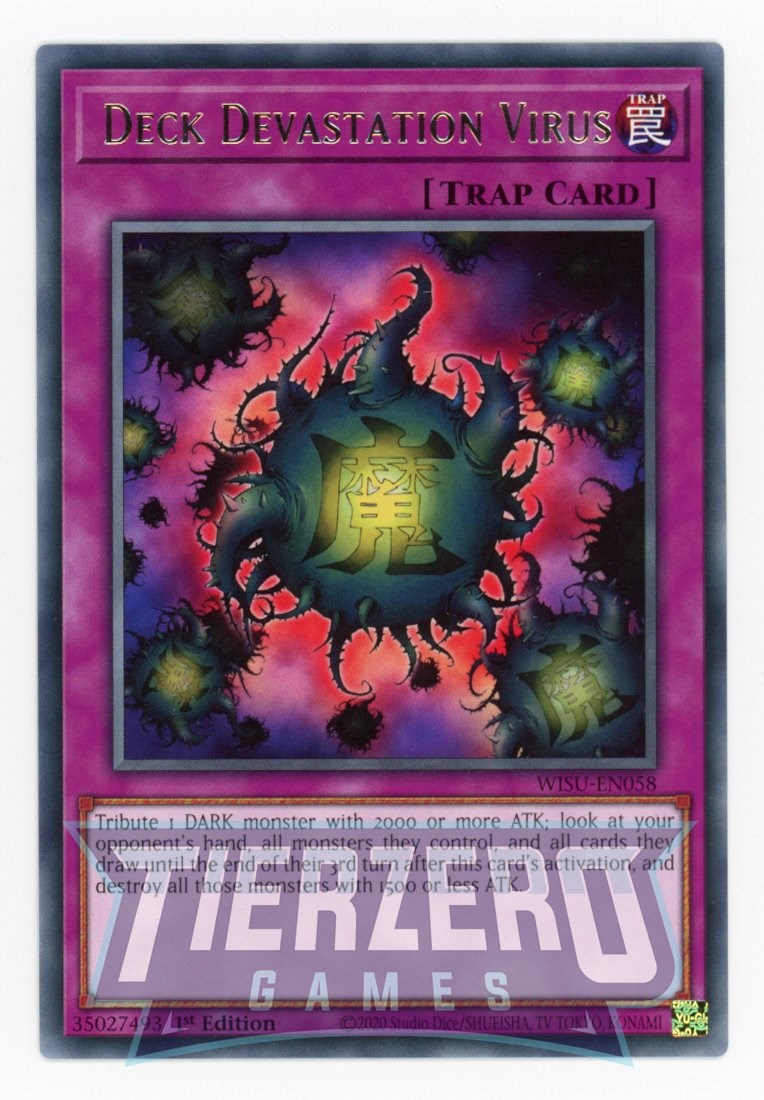 WISU-EN058 - Deck Devastation Virus - Rare - Normal Trap - Wild Survivors