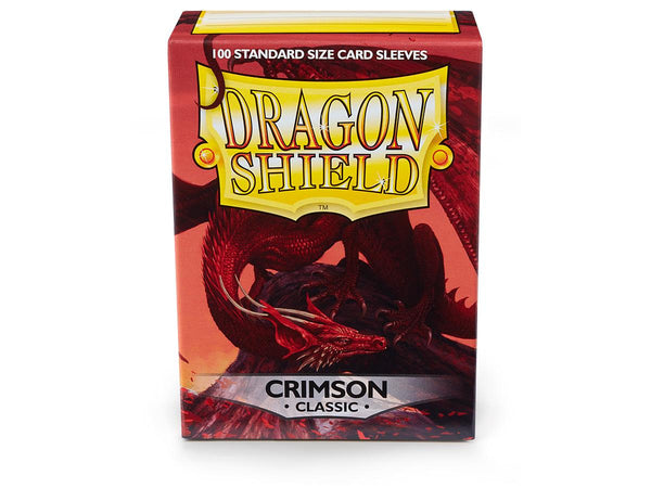 Dragon Shield 100 Crimson Standard Sleeves + Deck Box