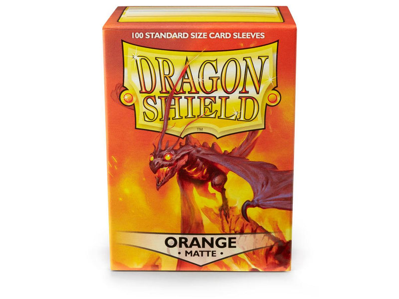 Dragon Shield 100 Orange Matte Standard Sleeves + Deck Box