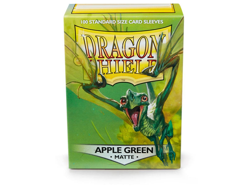 Dragon Shield 100 Apple Green Matte Standard Sleeves + Deck Box